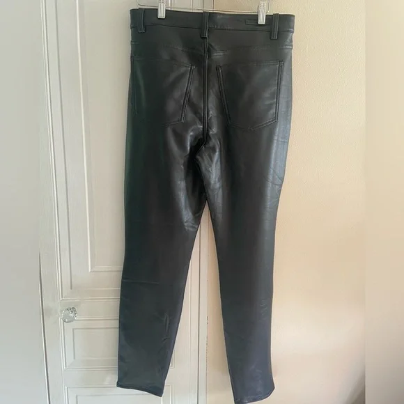 Soft Surroundings‎ Faux Leather Skinny Pants Black High Rise Women’s Size 10 NWT - Picture 3 of 8